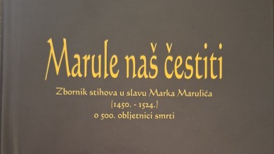 Photo of Gospićanin Danko Ivšinović u zborniku pjesama o Marku Maruliću