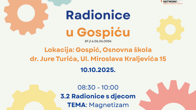 Photo of Radionice magnetizma i aktivacije optičkih vlakana u Gospiću