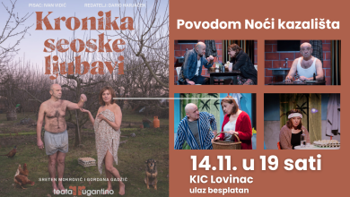 Photo of Lovinac slavi Noć kazališta uz duhovitu i dirljivu dramu „Kronike seoske ljubavi“