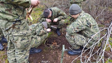 Photo of Učenici letači na obuci preživljavanja u zimskim uvjetima u Udbini