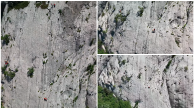 Photo of Nađite ih povećalom: HGSS-ovci iz Gospića vježbali na golemoj stijeni, spašavatelji se jedva vide u kadru
